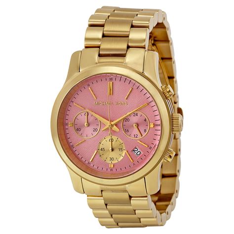 michael kors runway watch pink|michael kors waterproof watch.